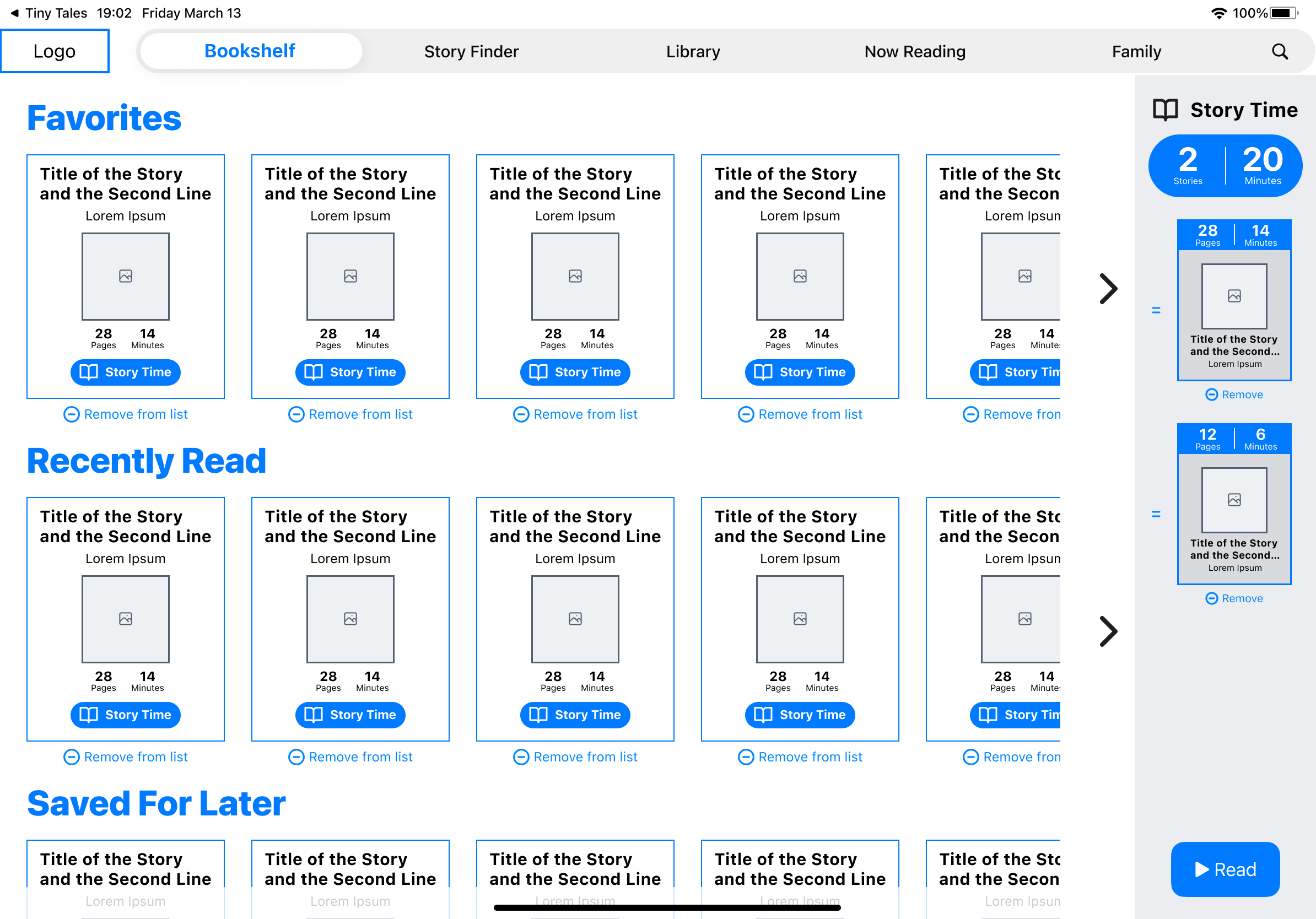 Bookshelf Tab